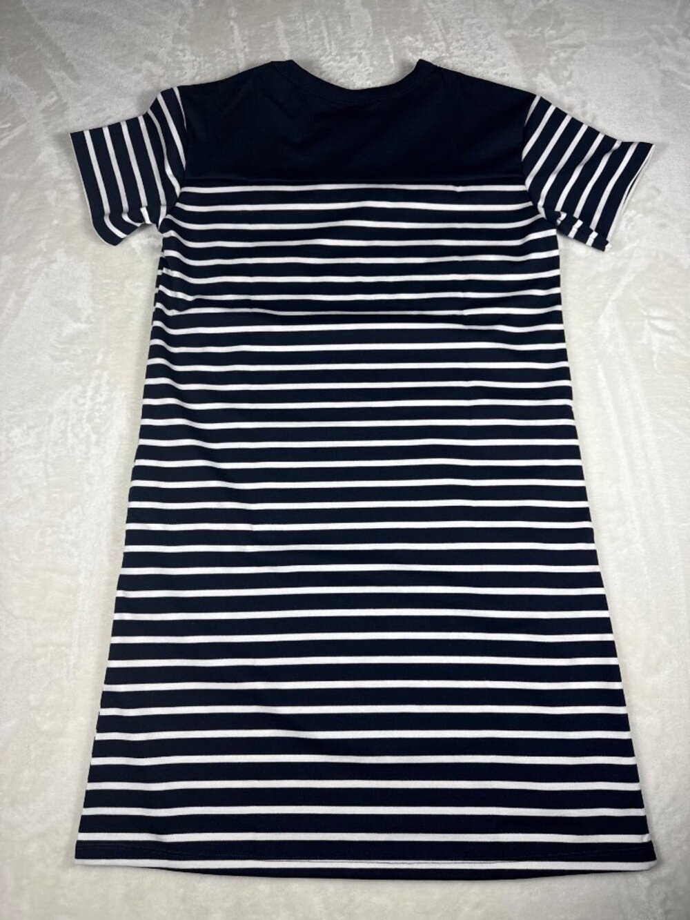 32 Degrees Cool Womens Navy & White Striped Short Sleeve Dress S - Picture 7 of 8